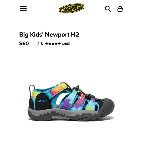 Keen Big Kids Newport H2 sz 2 - Picture 2 of 8
